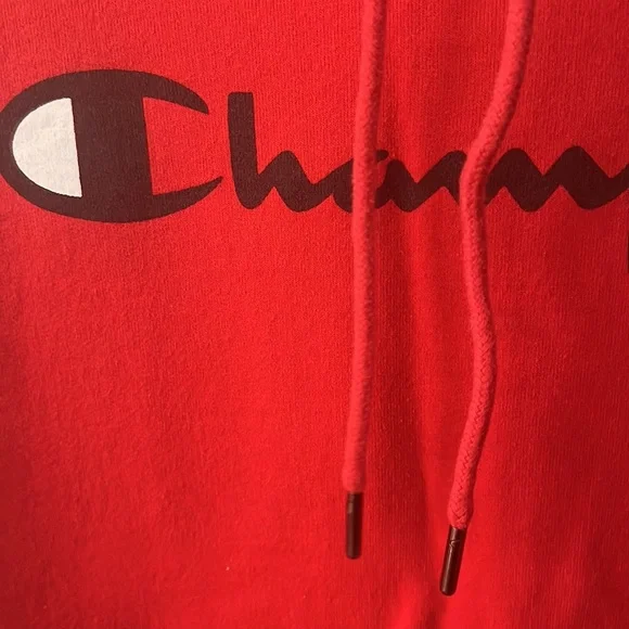 Red Champion authentic athleticwear hoodie size large - Picture 3 of 6